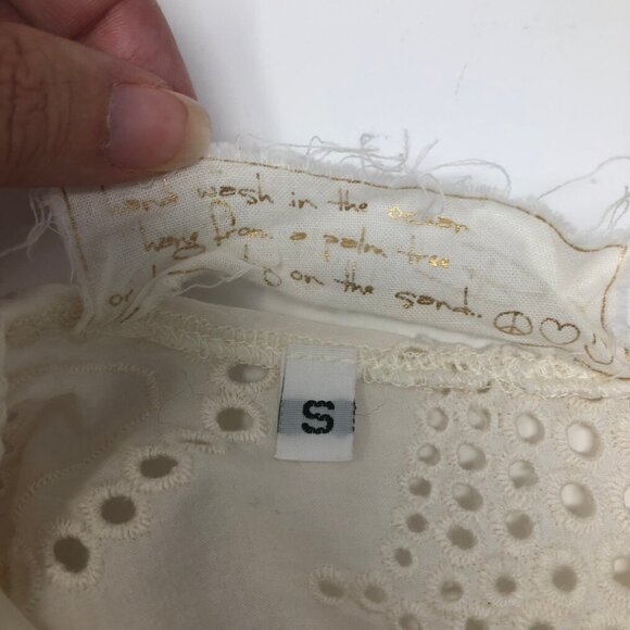 Jens Pirate Booty Ivory Eyelet Clementine Romper Size S - Picture 6 of 6